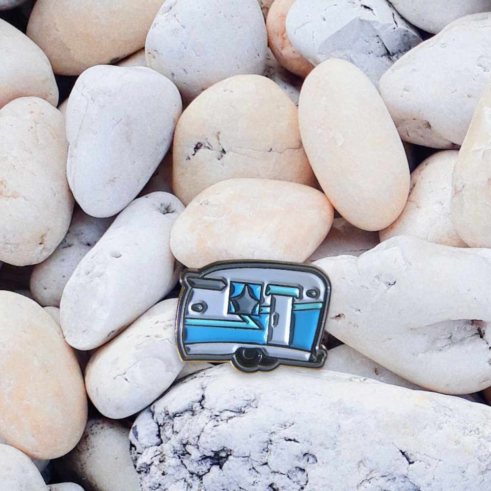Camper Enamel Pin | Canned Ham Lapel Brooch